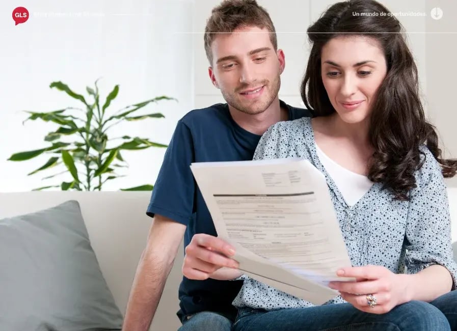 Couple getting admission letter