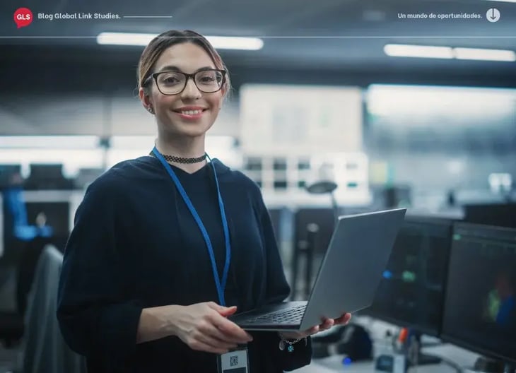 Girl working in tech