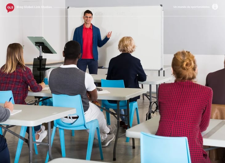 Mature students in classroom