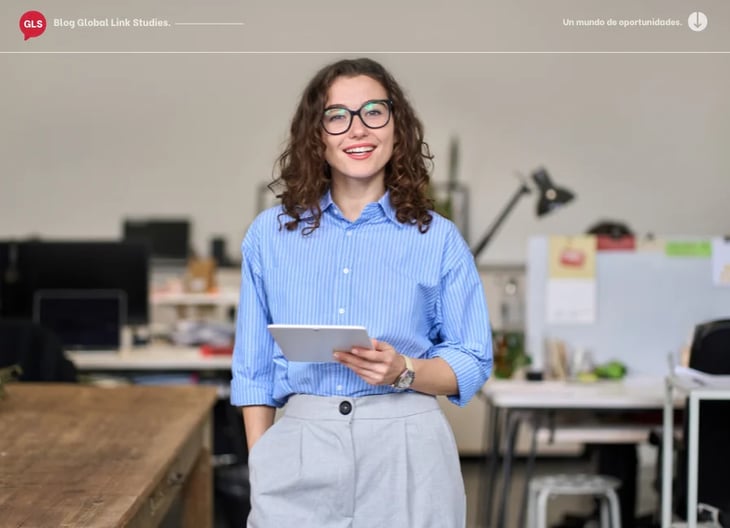 Woman in creative workspace