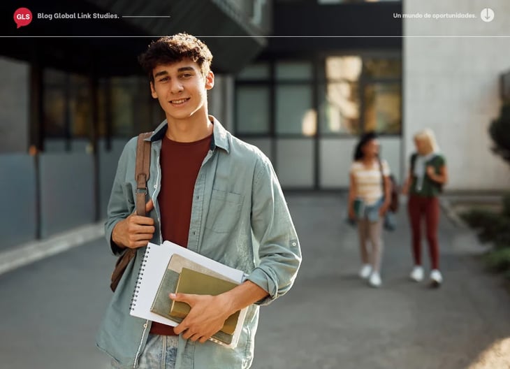 Young male college student